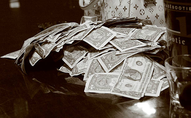 Tip money stock photo