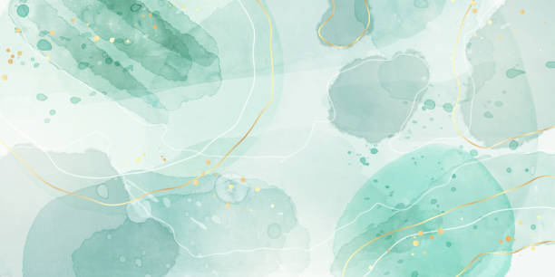 Mint green and pastel emerald liquid marble watercolor background with gold lines. Pastel elegant minimal modern canvas wallpaper with paint brush pattern. Vector illustration, watercolour design Mint green and pastel emerald liquid marble watercolor background with gold lines. Pastel elegant minimal modern canvas wallpaper with paint brush pattern. Vector illustration, watercolour design. mint green stock illustrations
