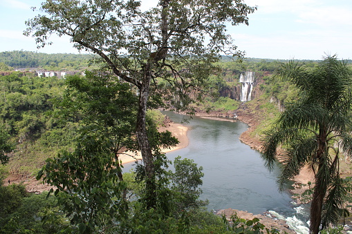 Image of the famous Iguazú River in Brazil