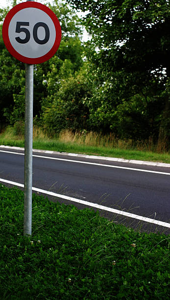 istock Fifty miles per hour road sign 139404686
