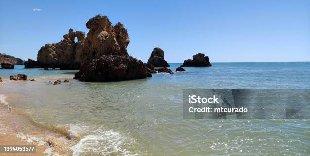 Arrifes Beach Albufeira Algarve Portugal Stock Photo - Download Image Now - Albufeira, Algarve, Atlantic Ocean