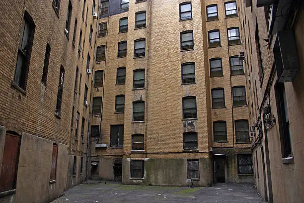 Courtyard between two buildings in New York City