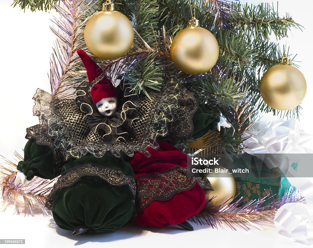 Weihnachts-clown unter dem Weihnachtsbaum - Lizenzfrei Asien Stock-Foto