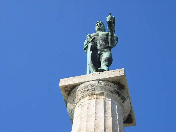 Statue "Victor" at Belgrade fortress Kalemegdan
