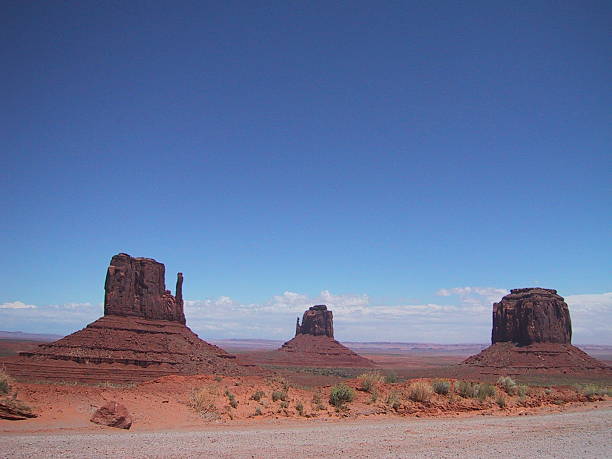 Monument Valley mittens stock photo