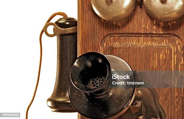 Antique Phone Stock Photo - Download Image Now - Candlestick Phone, Wall - Building Feature, Oak Tree