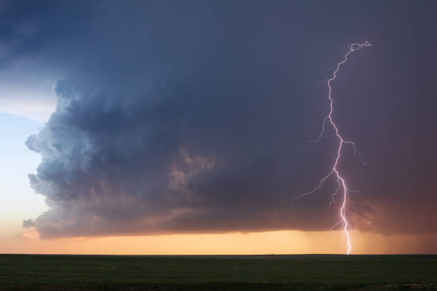 istock Extreme weather with storm clouds and lightning 1394061646