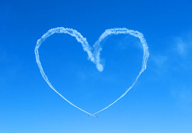 istock White heart written in the blue sky 139406205