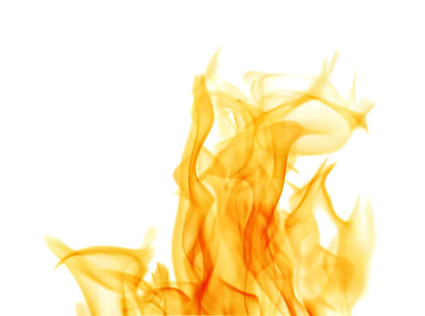istock orange fire small sparks on white 1394063135
