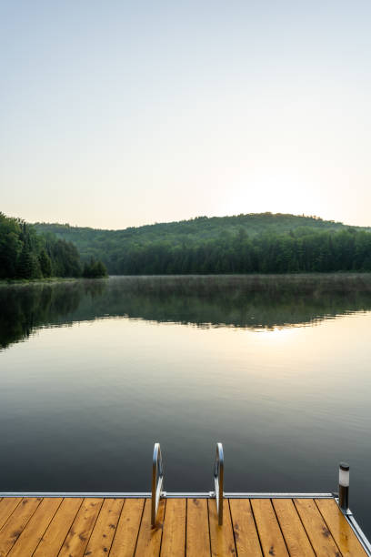istock Fishing lake during sunrise. 1394065765