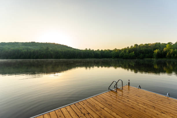 istock Fishing lake during sunrise. 1394065766