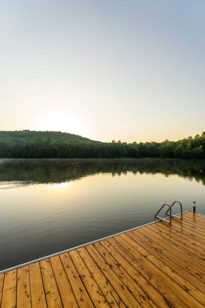 istock Fishing lake during sunrise. 1394065767