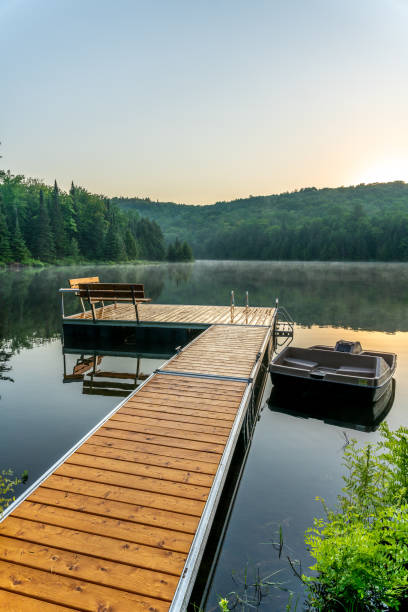 istock Fishing lake during sunrise. 1394066321