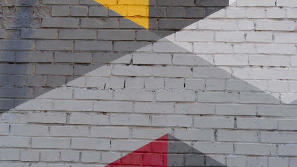 istock Wall Of Painted Brick 1394068584