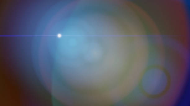 istock Blue light lens flare graphic material (lens flare, light, light leak) 1394091352