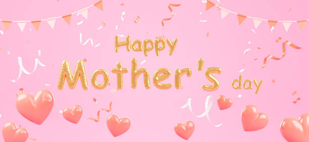 istock texts of mother's day floating with decoration concept,3d rendering. 1394092569