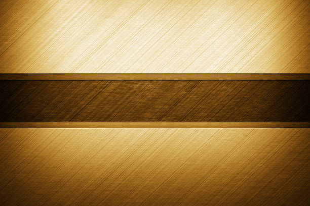 Golden industrial background and stainless steel texture. 3d rendering