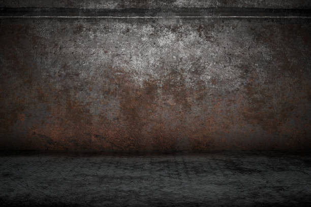 istock Wheathered rust and scratched steel texture background. 3d illustration 1394097656