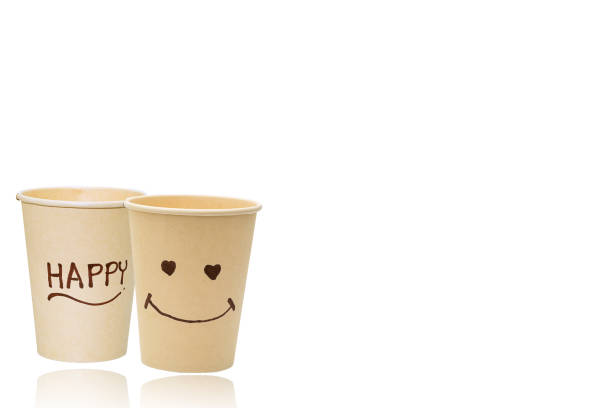 istock Brown  paper  eco cups isolated. 1394105563