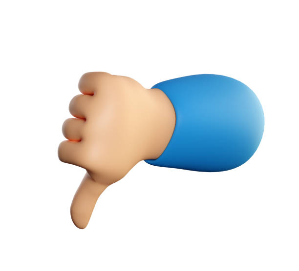istock Human hand thumb down symbol with fingers gesture. 1394105660