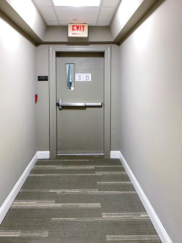 Exit door of a residential building