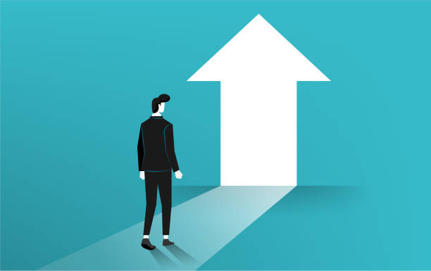 istock Businessman walking towards the bright  door symbol. 1394116981