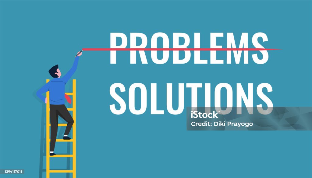 Solution Not Feature Focusing On Solutions Not On Problems Concept Stock Illustration ...