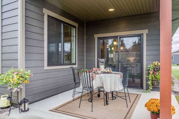 istock Simple and sweet back patio 1394120197