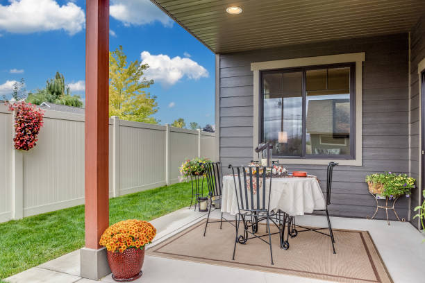 istock Simple and sweet back patio 1394120210