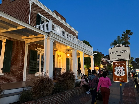 San Diego, CA 4/23/2022   Views of the Whaley House in Old Town San Diego.  Considered America's most haunted house