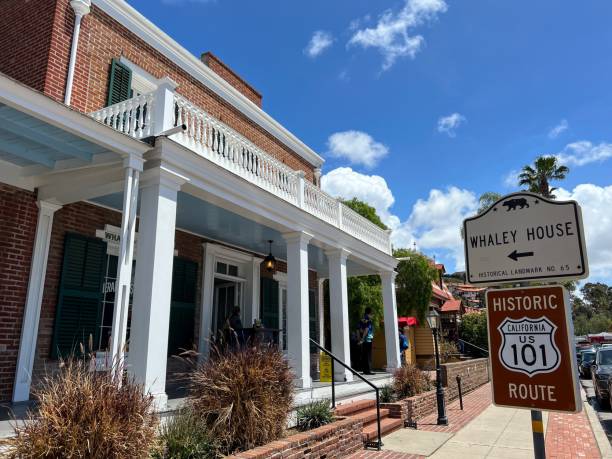 altstadt whaley house - house san diego california old town architecture stock-fotos und bilder