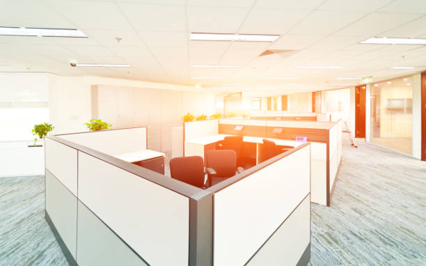 istock Interior Of An Empty Modern Loft Office open space stock photo 1394121120