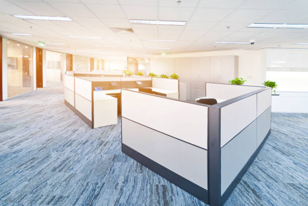 istock Interior Of An Empty Modern Loft Office open space stock photo 1394121131