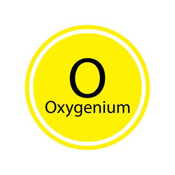 酸素化学元素。メンデレーエフの周期表。ベクターイラストレーション。ストック画像。 - oxygen periodic table mass sign点のイラスト素材／クリップアート素材／マンガ素材／アイコン素材