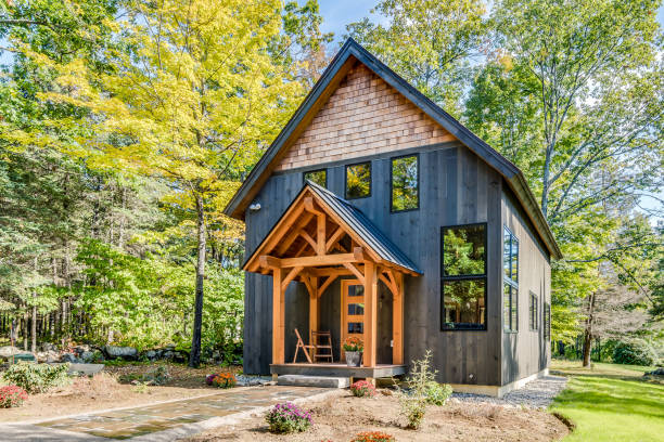 istock A small two story cabin style home 1394122150