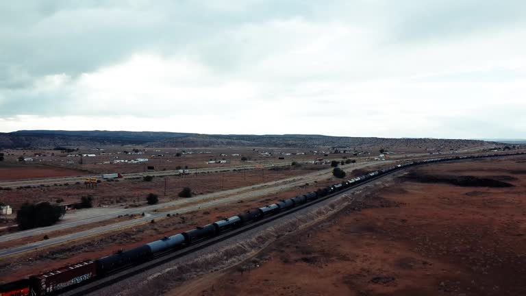 Moving Train in Wild West