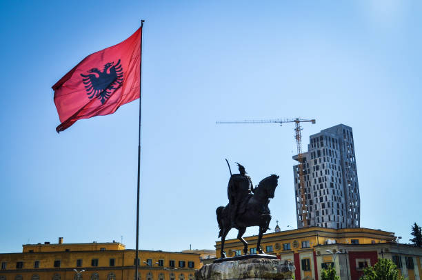 istock Skanderbeg Square in Tirana, Albania 1394124020