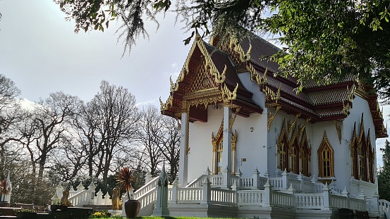 Buddhist Temple And Gardens At Wat Huay Mongkol In Hua Hin, Thailand