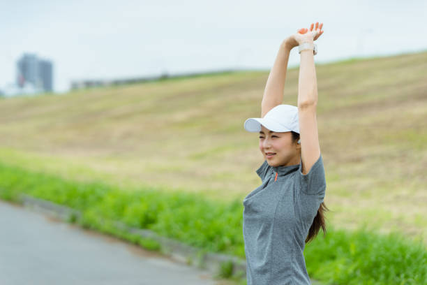istock Women doing preparatory exercises for running 1394129082