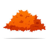 istock Pile of dry leaves vector isolated illustration 1394132092