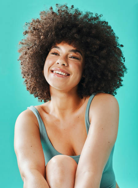 istock Mixed race woman posing in the studio 1394135135