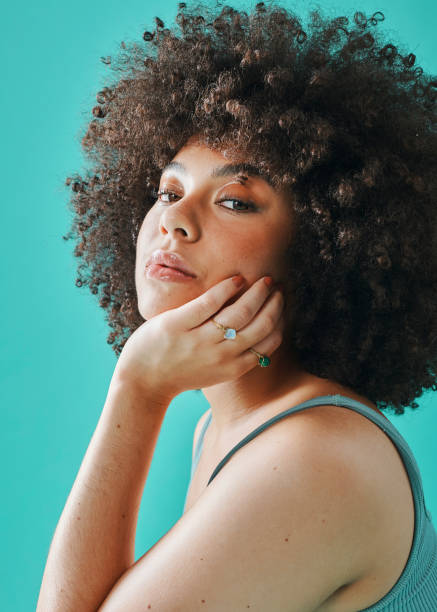 istock Mixed race woman posing in the studio 1394135139