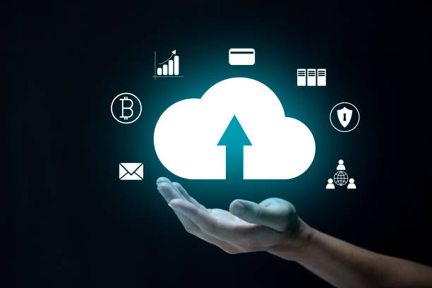 istock Person touching virtual screen, digital transformation management concept. Internet of Things, Big Data and Business Processes, Automation, Storage Systems, Cloud Computing 1394135638