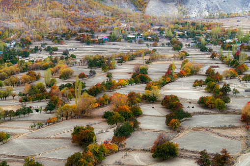 beautiful landscape photography in autumn , northern areas of Pakistan in autumn