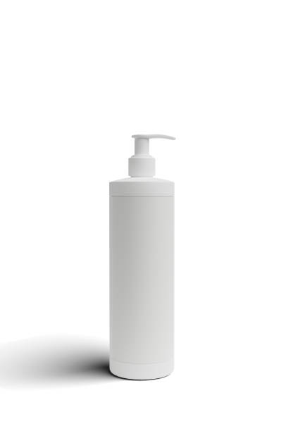 istock cosmetic bottle mockup with silver cap. realistic illustration. 3d rendering. 1394139661