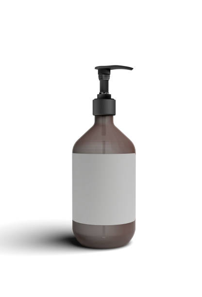 istock cosmetic bottle mockup with silver cap. realistic illustration. 3d rendering. 1394139681