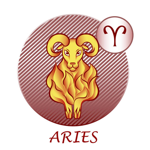 istock Aries zodiac sign. cartoon style. Icon for astrological horoscope. 1394145025