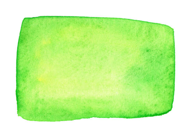 Abstract green watercolor shape as a background isolated on white
