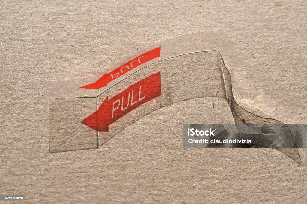 Pull Point Label Red Pull Label Stock Photo - Download Image Now - Arrow Symbol ...