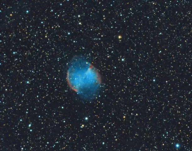 The Dumbbell Nebula ( Apple Core Nebula, Messier 27)  a planetary nebula in the constellation Vulpecula, taken with an amateur telescope
